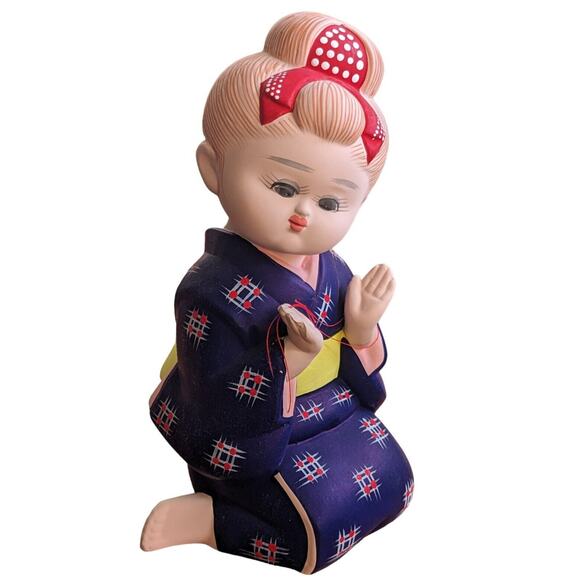 Shojo Girl Japanese Hakata Doll Kumihimo String Art Fukuoka Global Art VTG 80s - Picture 2 of 12